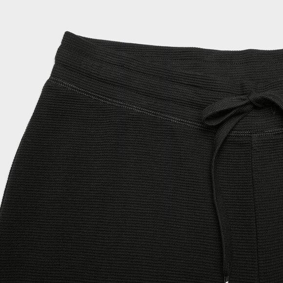Aritiza TNA Black Wafflex Wide Leg Drawstring Lounge Pants - Picture 2 of 9